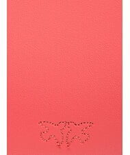 PINKO HALF MOON BABY Bolso de hombro de piel coral. oro antiguo picante - Bolsos Mujer - 5