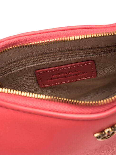 HALF MOON BABY Bolso de hombro de piel coral. oro antiguo picante - Bolsos Mujer