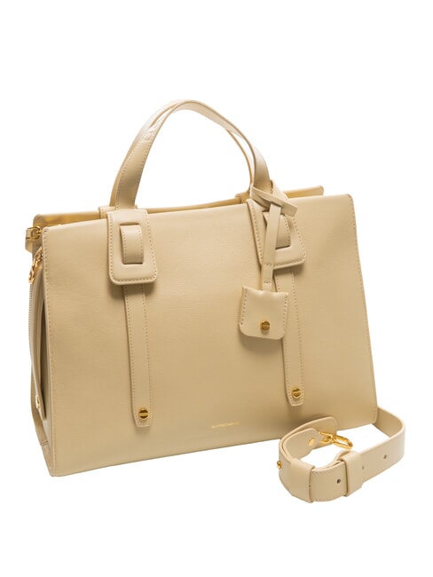 DEJEUNER  Bolso de mano, con bandolera, en piel. arena - Bolsos Mujer