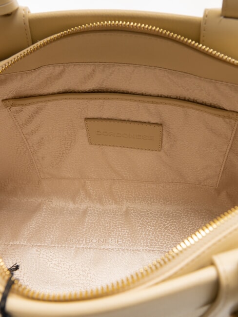 DEJEUNER  Bolso de mano, con bandolera, en piel. arena - Bolsos Mujer