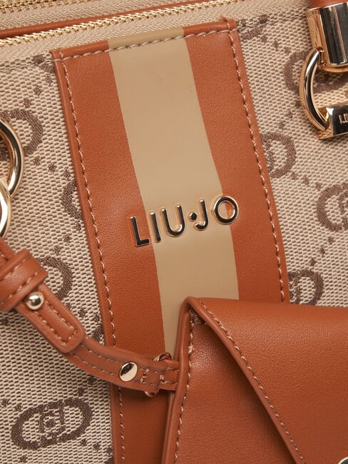 MANHATTAN Bolso baúl de tejido jacquard natural - Bolsos Mujer