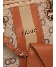 LIUJO MANHATTAN Bolso baúl de tejido jacquard natural - Bolsos Mujer - 4