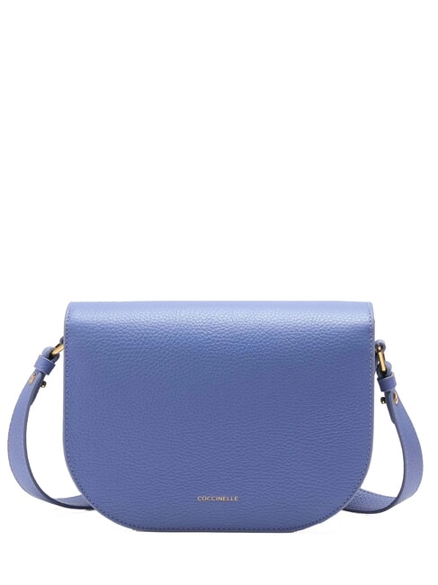 DEW Bolso bandolera de piel martillada azul - Bolsos Mujer