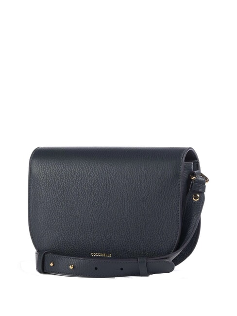 DEW Bolso bandolera de piel martillada azul medianoche - Bolsos Mujer