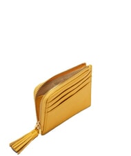 COCCINELLE TASSEL Tarjetero con cremallera en piel martillada soleado - Carteras Mujer - 3