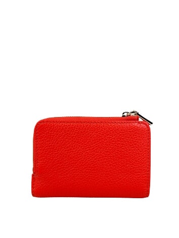 METALLIC SOFT Cartera pequeña de piel gazpacho - Carteras Mujer