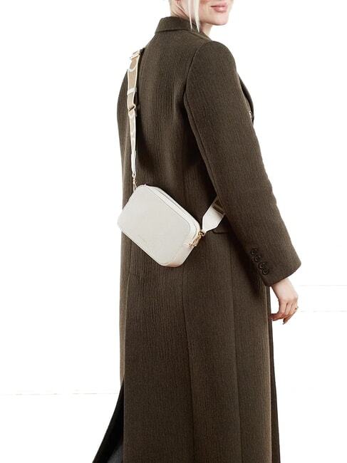 TEBE Bolso bandolera en piel texturizada blanco - Bolsos Mujer