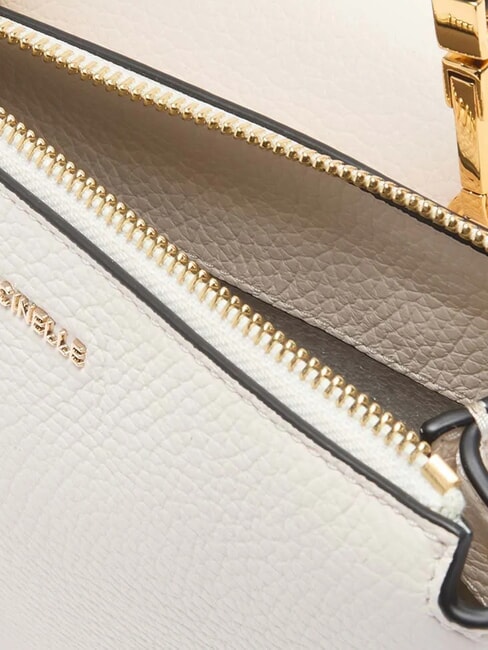 ARLETTIS Minibolso de piel con textura blanco - Bolsos Mujer