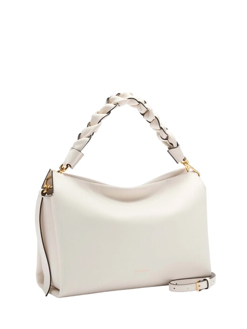 BOHEME GRANA DOUBLE Bolso de mano, con bandolera, en piel blanco/piel - Bolsos Mujer