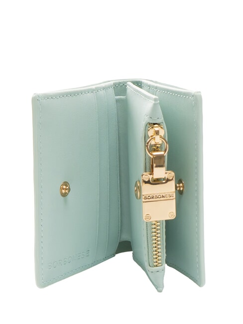 LETTERING Cartera de piel compacta marina - Carteras Mujer