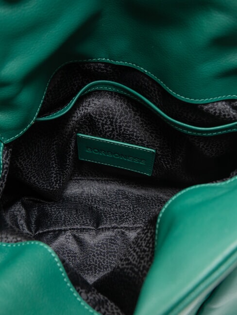 BLOOM  Bolso de hombro tipo hobo, en piel bosque - Bolsos Mujer