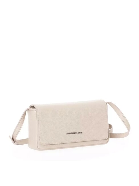 MELLOW LEATHER Mini bolso de hombro de piel gris topo cálido - Bolsos Mujer
