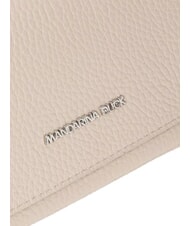 MANDARINA DUCK MELLOW LEATHER Mini bolso de hombro de piel gris topo cálido - Bolsos Mujer - 3