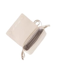 MANDARINA DUCK MELLOW LEATHER Mini bolso de hombro de piel gris topo cálido - Bolsos Mujer - 4