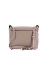 MANDARINA DUCK MELLOW LEATHER Bolso de hombro de piel con solapa gris topo cálido - Bolsos Mujer - 4