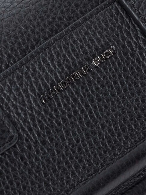 I-CON Bolso de bolos de cuero negro - Bolsos Mujer