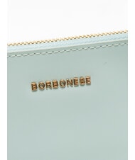 BORBONESE LETTERING Bolso de mano de piel con puño marina - Bolsos Mujer - 3