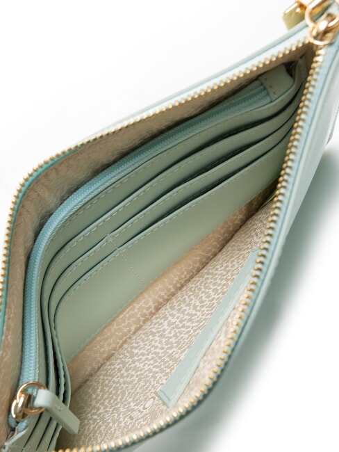 LETTERING Bolso de mano de piel con puño marina - Bolsos Mujer