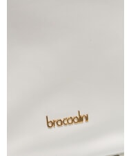 BRACCIALINI NORA Mochila de cuero con cadenas blanco - Bolsos Mujer - 3