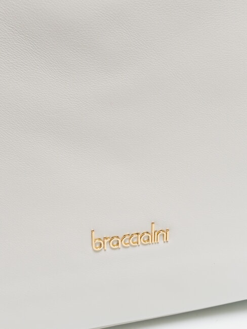 NORA Bolso de compras de piel con hebillas blanco - Bolsos Mujer