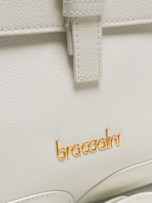 HELLEN Bolso maletín de piel con hebilla blanco - Bolsos Mujer