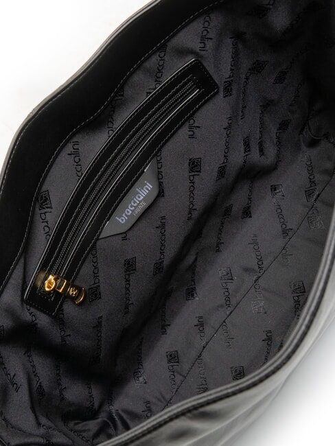 GRETA Bolso malet&iacute;n de piel con bandolera negro - Bolsos Mujer