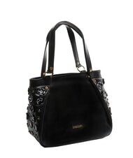 BRACCIALINI SOFIA Bolso bandolera de piel con peque&ntilde;as flores negro - Bolsos Mujer - 2