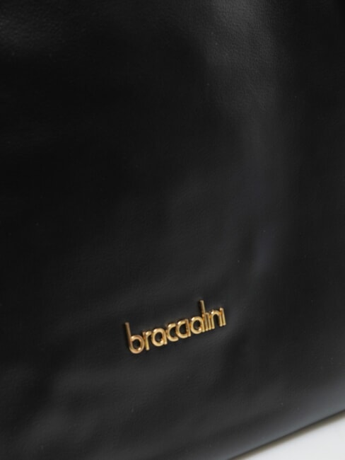 SOFIA Bolso bandolera de piel con peque&ntilde;as flores negro - Bolsos Mujer