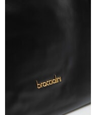 BRACCIALINI SOFIA Bolso bandolera de piel con peque&ntilde;as flores negro - Bolsos Mujer - 3