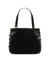 BRACCIALINI SOFIA Bolso bandolera de piel con peque&ntilde;as flores negro - Bolsos Mujer - 4