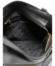 BRACCIALINI SOFIA Bolso bandolera de piel con peque&ntilde;as flores negro - Bolsos Mujer - 5