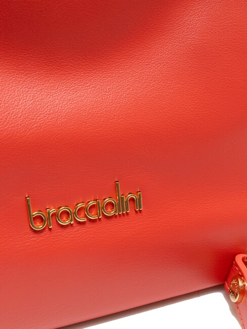 SOFIA Bolso de piel con pequeñas flores rojo - Bolsos Mujer