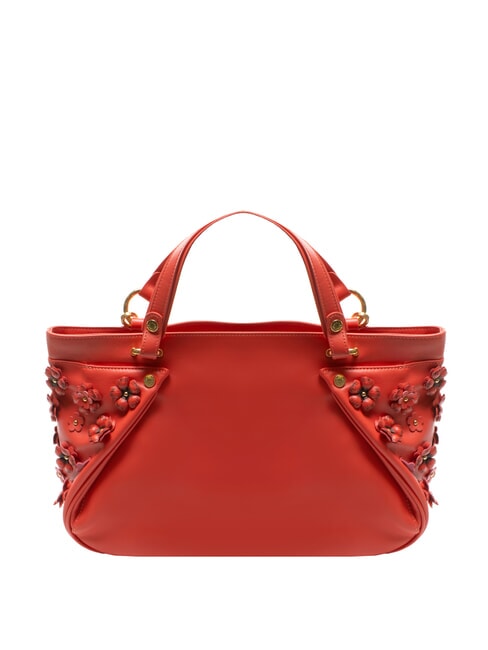 SOFIA Bolso de piel con pequeñas flores rojo - Bolsos Mujer
