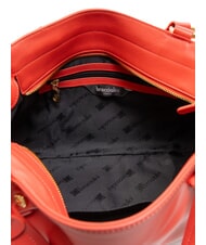 BRACCIALINI SOFIA Bolso de piel con pequeñas flores rojo - Bolsos Mujer - 6