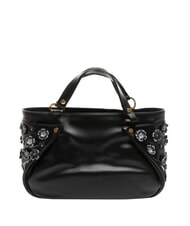 BRACCIALINI SOFIA Bolso de piel con pequeñas flores negro - Bolsos Mujer - 3