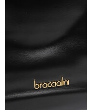 BRACCIALINI SOFIA Bolso de piel con pequeñas flores negro - Bolsos Mujer - 5