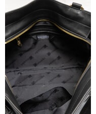 BRACCIALINI SOFIA Bolso de piel con pequeñas flores negro - Bolsos Mujer - 6