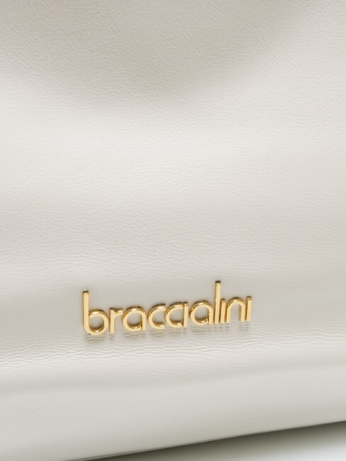 SOFIA Bolso de piel con pequeñas flores blanco - Bolsos Mujer