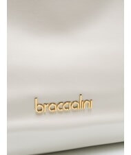 BRACCIALINI SOFIA Bolso de piel con pequeñas flores blanco - Bolsos Mujer - 3