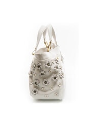 BRACCIALINI SOFIA Bolso de piel con pequeñas flores blanco - Bolsos Mujer - 5