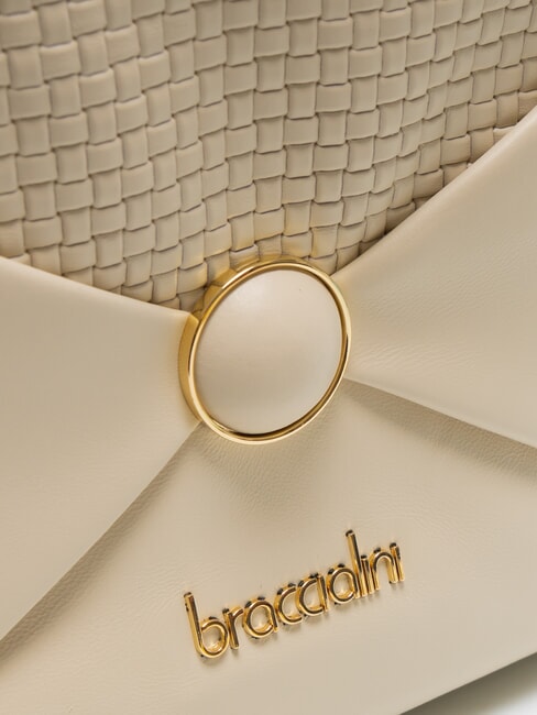 NAOMI Mochila redonda de cuero beige - Bolsos Mujer