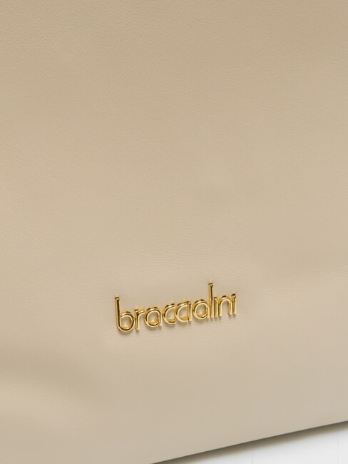 NAOMI Bolso de hombro de piel beige - Bolsos Mujer