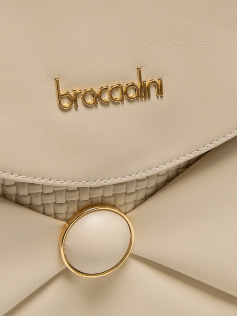 NAOMI Bolso de cuero tipo cartera beige - Bolsos Mujer