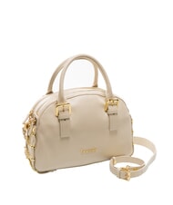 BRACCIALINI NORA Bolso bandolera de piel con hebillas beige - Bolsos Mujer - 2