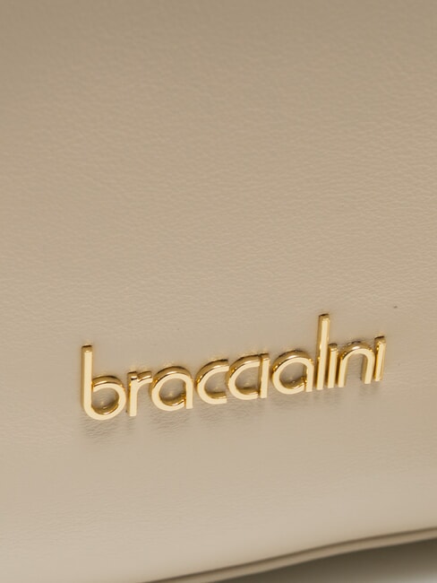 NORA Bolso bandolera de piel con hebillas beige - Bolsos Mujer