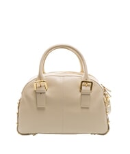 BRACCIALINI NORA Bolso bandolera de piel con hebillas beige - Bolsos Mujer - 4
