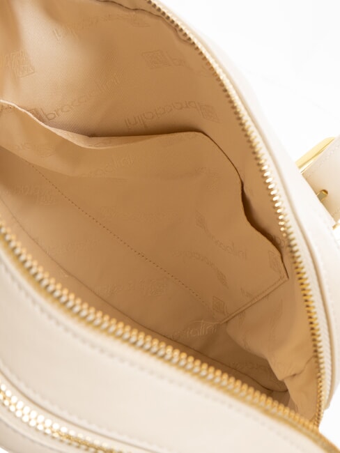 NORA Bolso bandolera de piel con hebillas beige - Bolsos Mujer