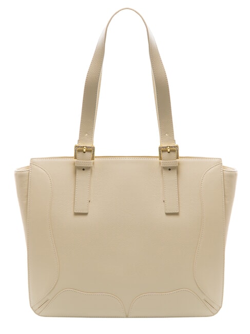 HELLEN Bolsa de compras de cuero beige - Bolsos Mujer
