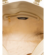 BRACCIALINI HELLEN Bolsa de compras de cuero beige - Bolsos Mujer - 5