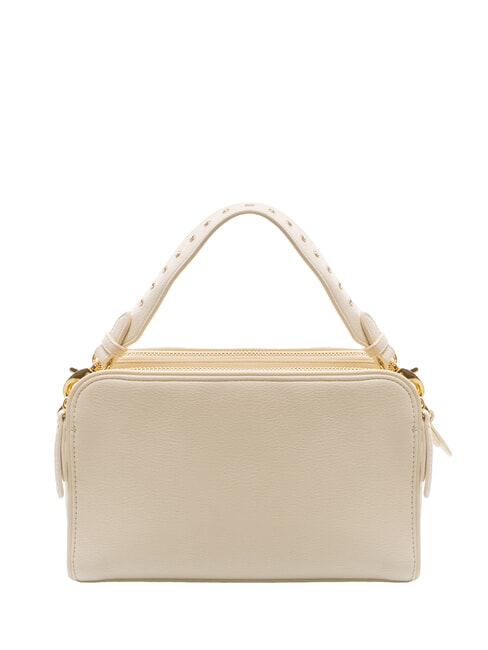 GISELLE Bolso de hombro con logo y tachuelas beige - Bolsos Mujer